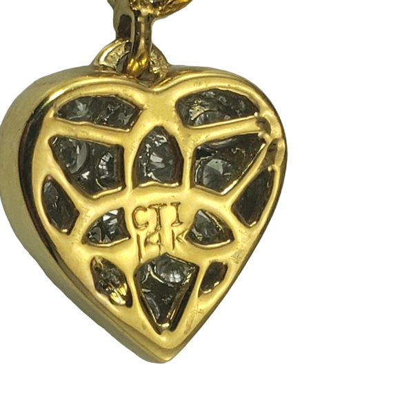 14 Karat Yellow Gold Diamond Heart Pendant #16832 - Picture 5 of 8
